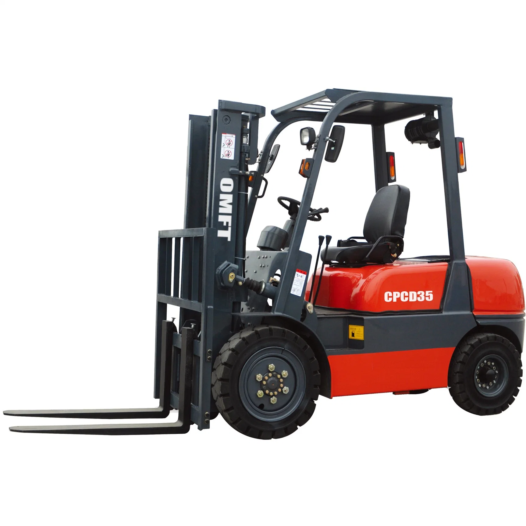 3.5ton 3500kg Cpcd35 Diesel Forklift Truck with 4.0m 4000mm Mast Duplex with Free Lift