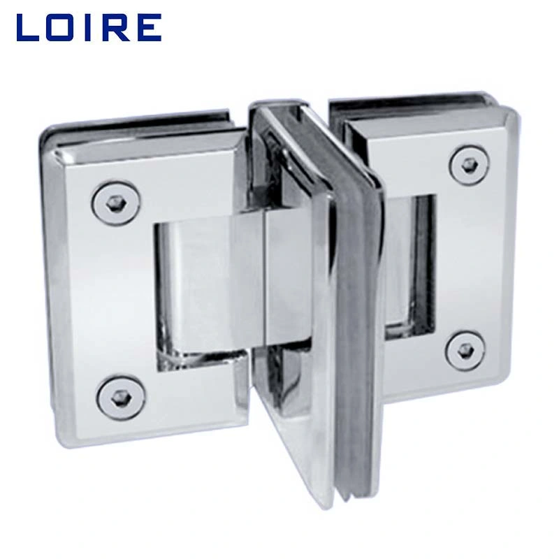 Loire China Wholesale OEM ODM Solid Brass T Shape Standard Duty Shower Pivot Hinges Glass to Glass Glass Shower Door Hardware