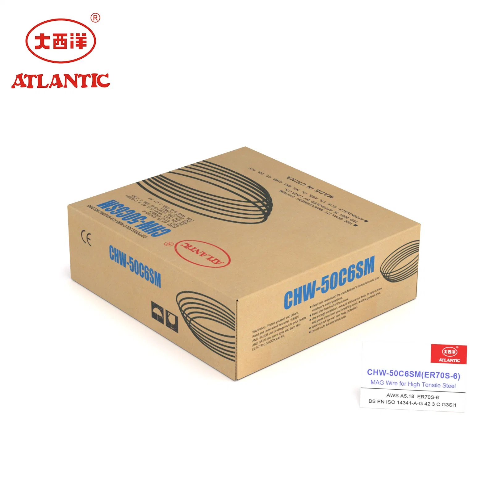 Atlantic Copper-Coated gás CO2 sólido de protecção MIG Er70s-6 Fio de Solda