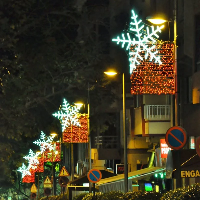 Urlaub Beleuchtung im Freien Wasserdicht Weihnachtsdekoration Straße 2D Pole LED Party-Dekoration