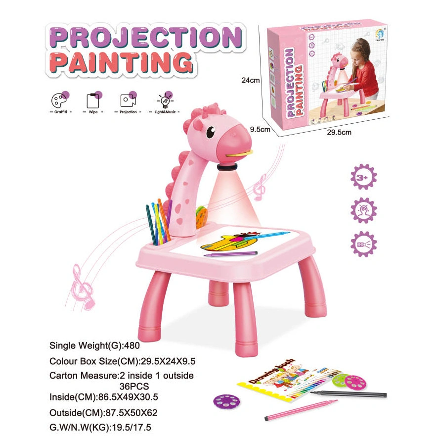 Mini Proyector LED de Mesa para Niños, Juguete de Luz para Tablero de Dibujo de Arte, Pintura, Pequeño Escritorio, Herramienta Educativa de Aprendizaje, Proyector de Manualidades para Pintar