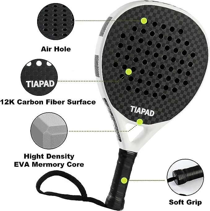 Diseño creativo buena adherencia Pádel PU Racket pala antideslizante Agarres