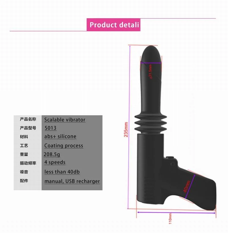 Amz Hot Sale Sex Toy OEM Factory Wholesale/Supplier Hot Thrusting Gun 2022 Latest Vibrator Massage for Women