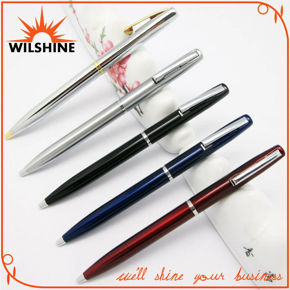Metal Clip Click Ball Point Pen for Logo Printing