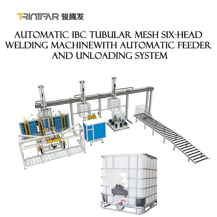 Depósito de IBC de Malla Tubular soldadora automática con sistema de descarga