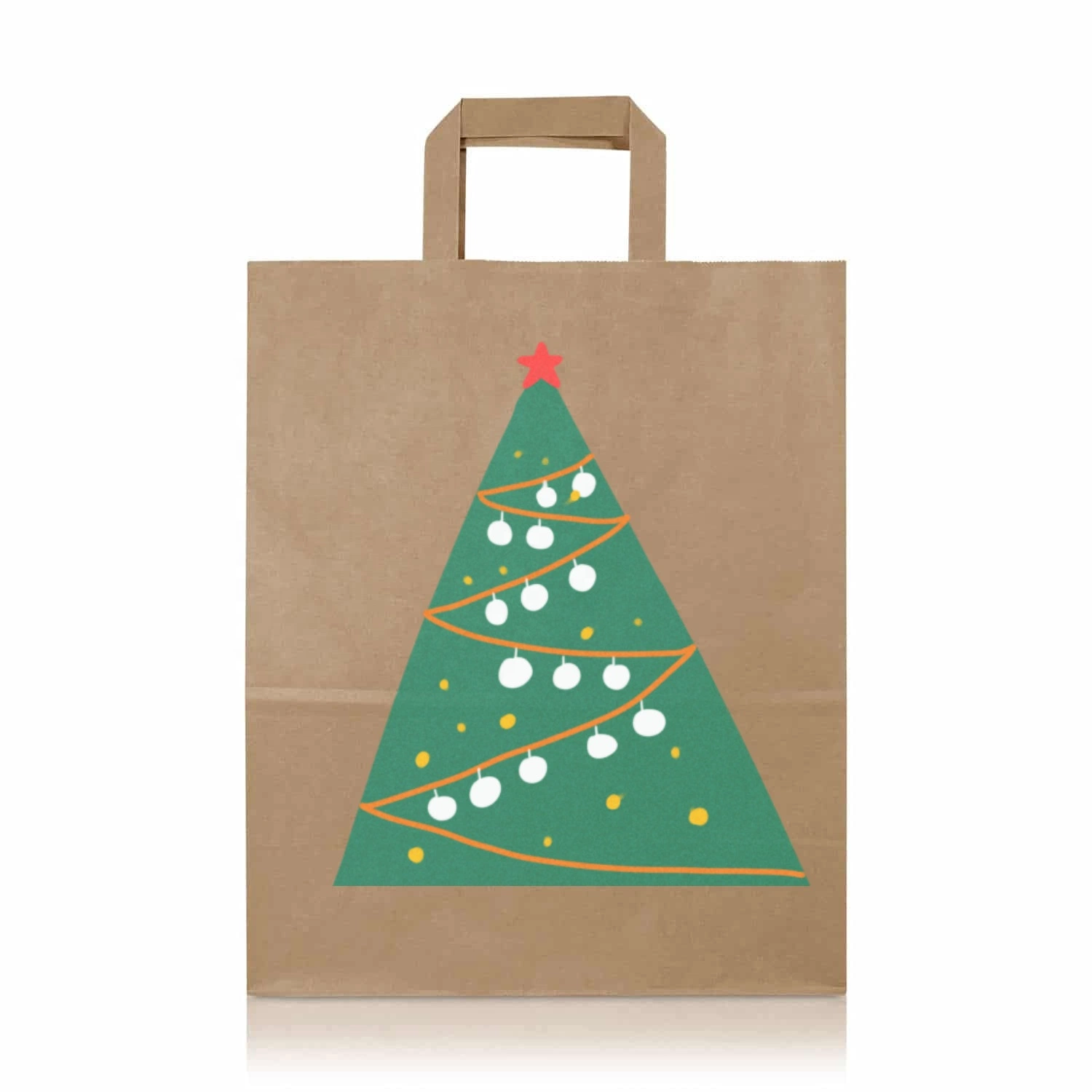 White Brown Paper Bags Flat Paper Bags Recycled Material Custom