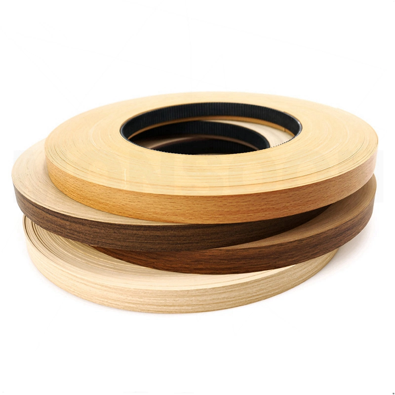 Wood Grain Glossy Plastic PVC Co-Extruded Edge Banding Strip Profile