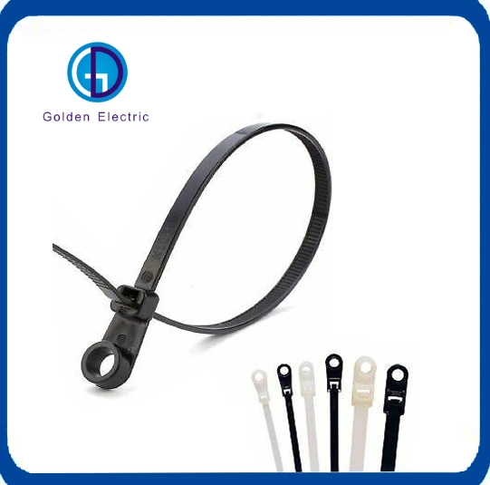 Jagasl Factory Sale Various Widely Used Plastic Nylon Push Fit Mountable Head Cable Tie with Round Head