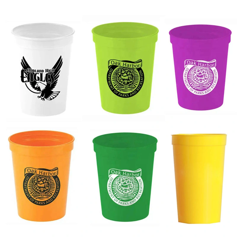 Wholesale Party Multicolor PP Plastic Water Bottle Custom Wine Tea Beer Milk Cold Drink Stadium Cup Promotional Cup