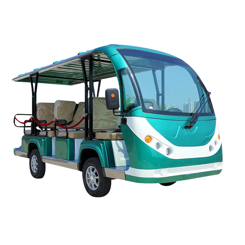 New Arrival 14 Seaters Low Speed Maintenance Free Shuttle Electric Sightseeing Car Bus for Airport Park and Scenic Spot