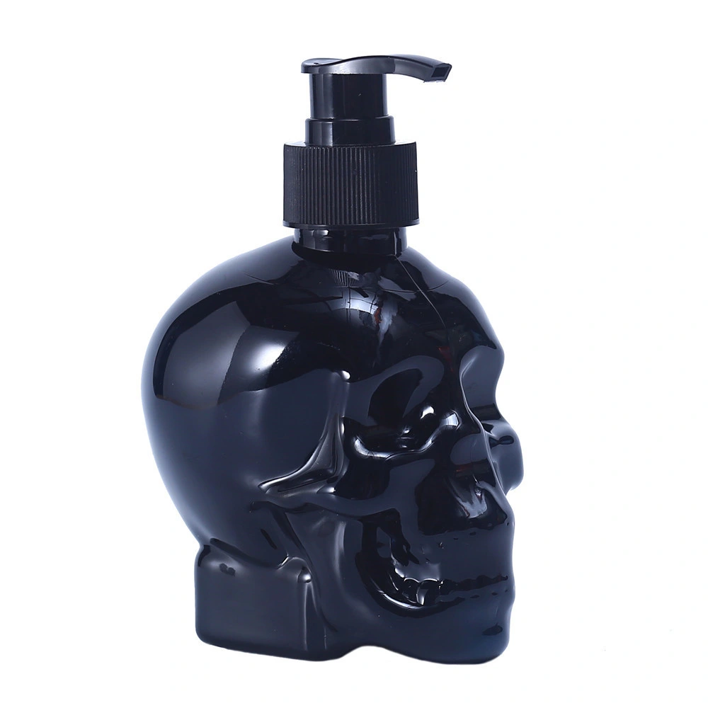 Cool Black Skull Lotion Bottle Plastic Ghost Head Hand Sanitizer Dispenser