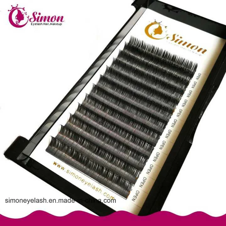 Vorgefächerte Lashes 0,07 C CC D Curl individuelle Wimpernauflaufe Erweiterungen