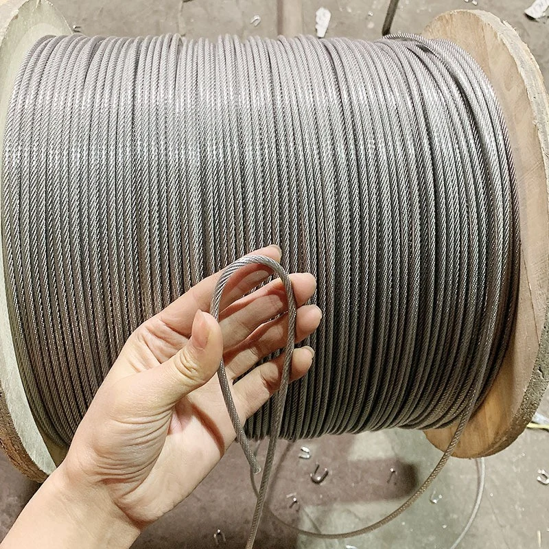 Enduit de caoutchouc et plastique de couleur couché corde à linge Wire Rope