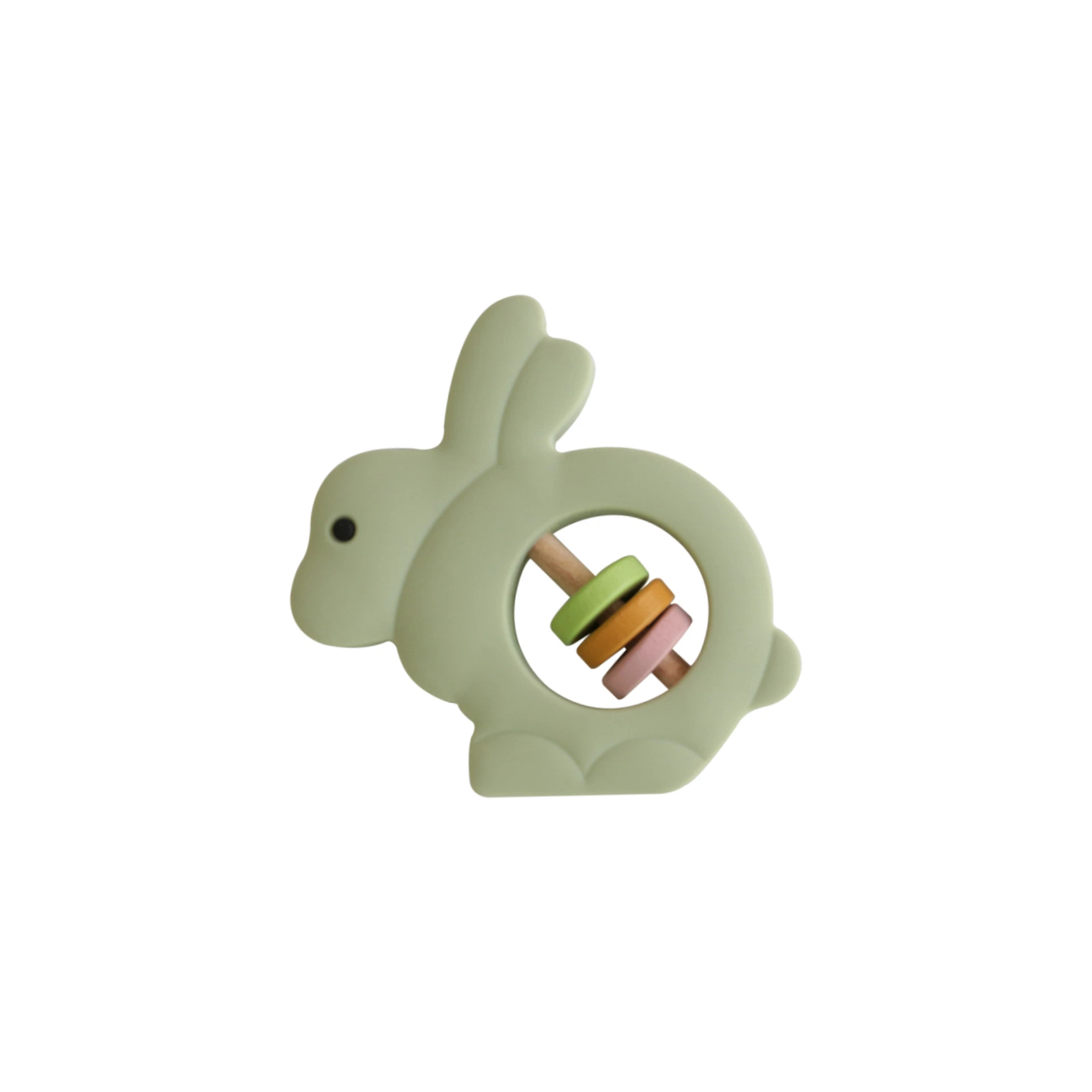 100% Silicone BPA Free Rabbit Baby Teether Toy