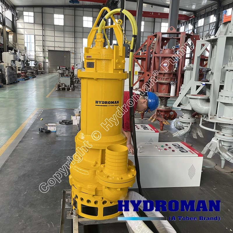 Hydroman Submersible Waste Water Sludge Pumps with Control Panels for Sand Dredging