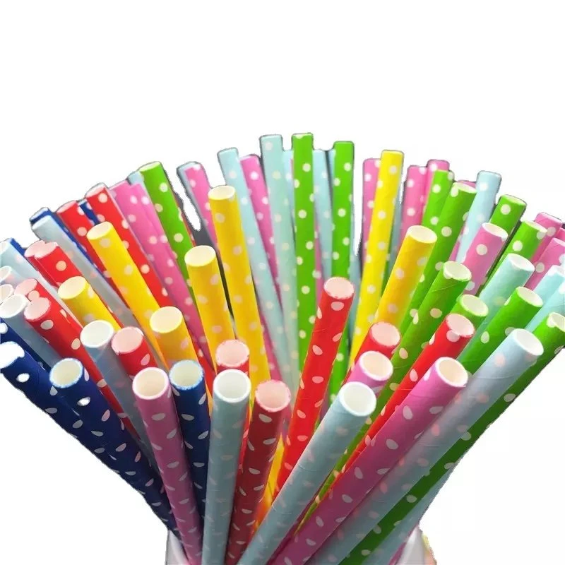 Compostable Paper Disposable Drinking Straws Individually Wrapped Paper Drinking Straws