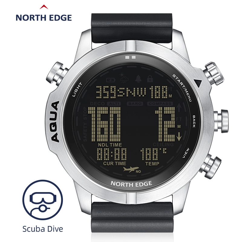 Digital Submersible Diving Watch 100m Water Resistant Swimming Sport Wristwatch Luminous LCD Screen with Stopwatch Alarm Function