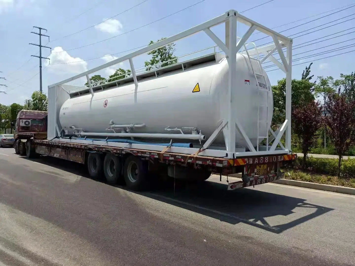 40FT 50cbm ISO Powder Tank Container Power Tanker Bulk Cement Container Tank