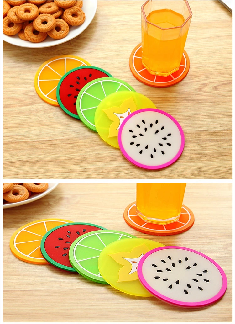 Coaster Mat Silicone Household Non-Slip Cute Cartoon Placemat