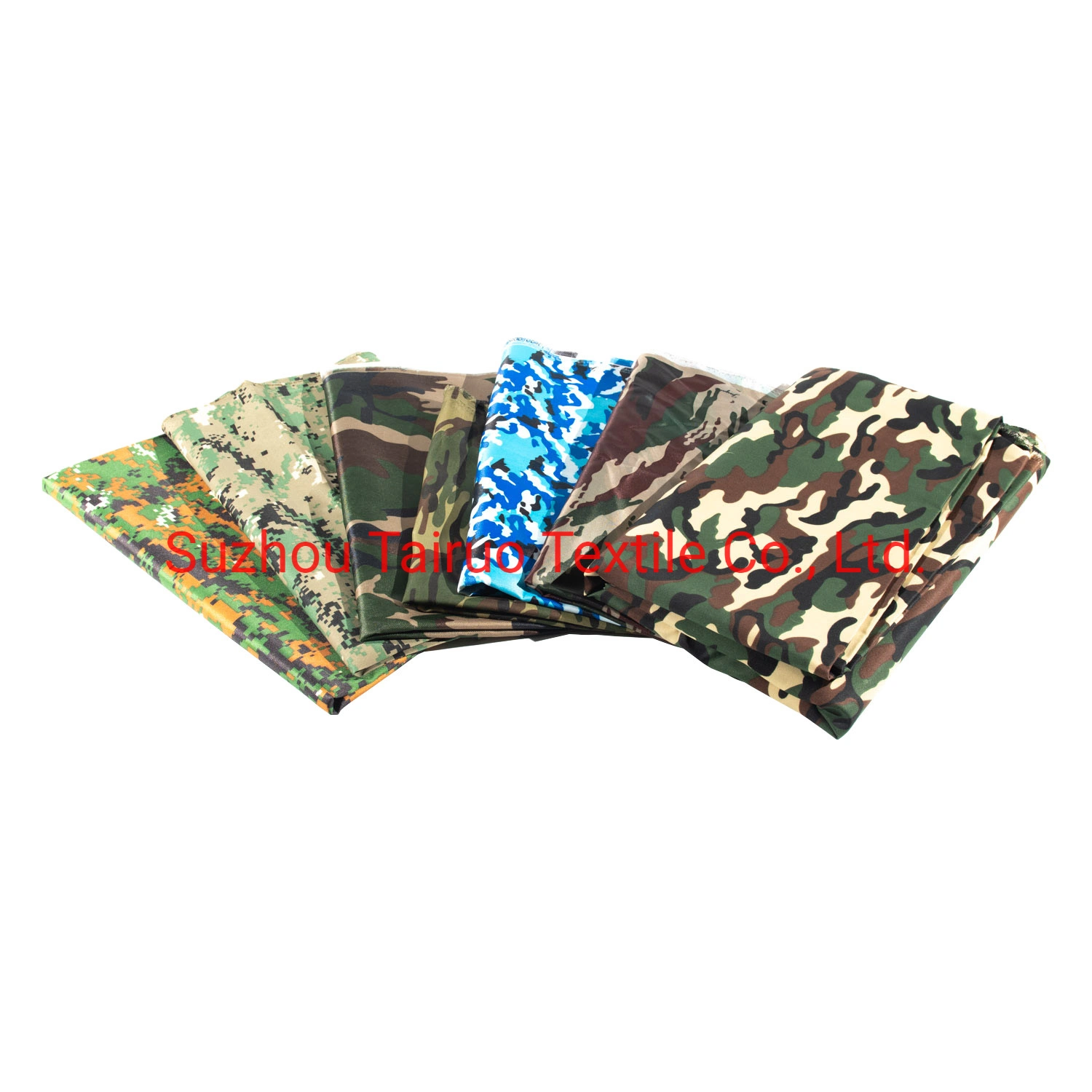 100% Polyester Oxford Fabric with White Coated for Camouflage Printed Fabric