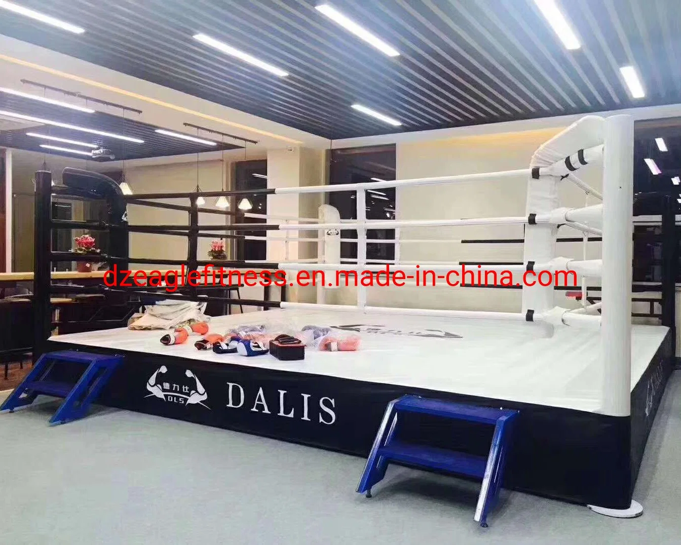 Thai Training and Competitioncanvas Boxing Ring Including Corner Pads and Rope Covers