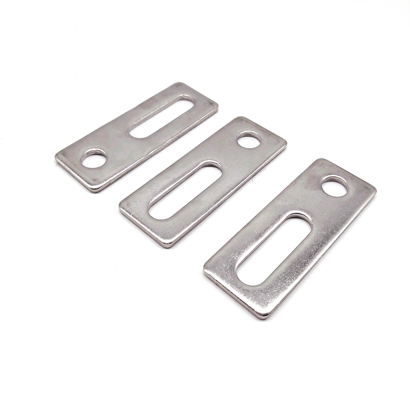 Punch Machine Processing Stainless Steel Slotted Long Shelf Angle Heavy Duty Large L U Shaped Clamp Metal Stamping Bracket