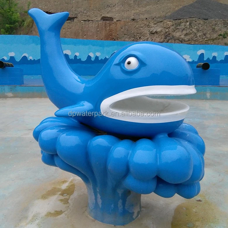 Custom Commercial Swimming Pool Equipment Outdoor Water Park Whale Modeling Sprinkler Toys