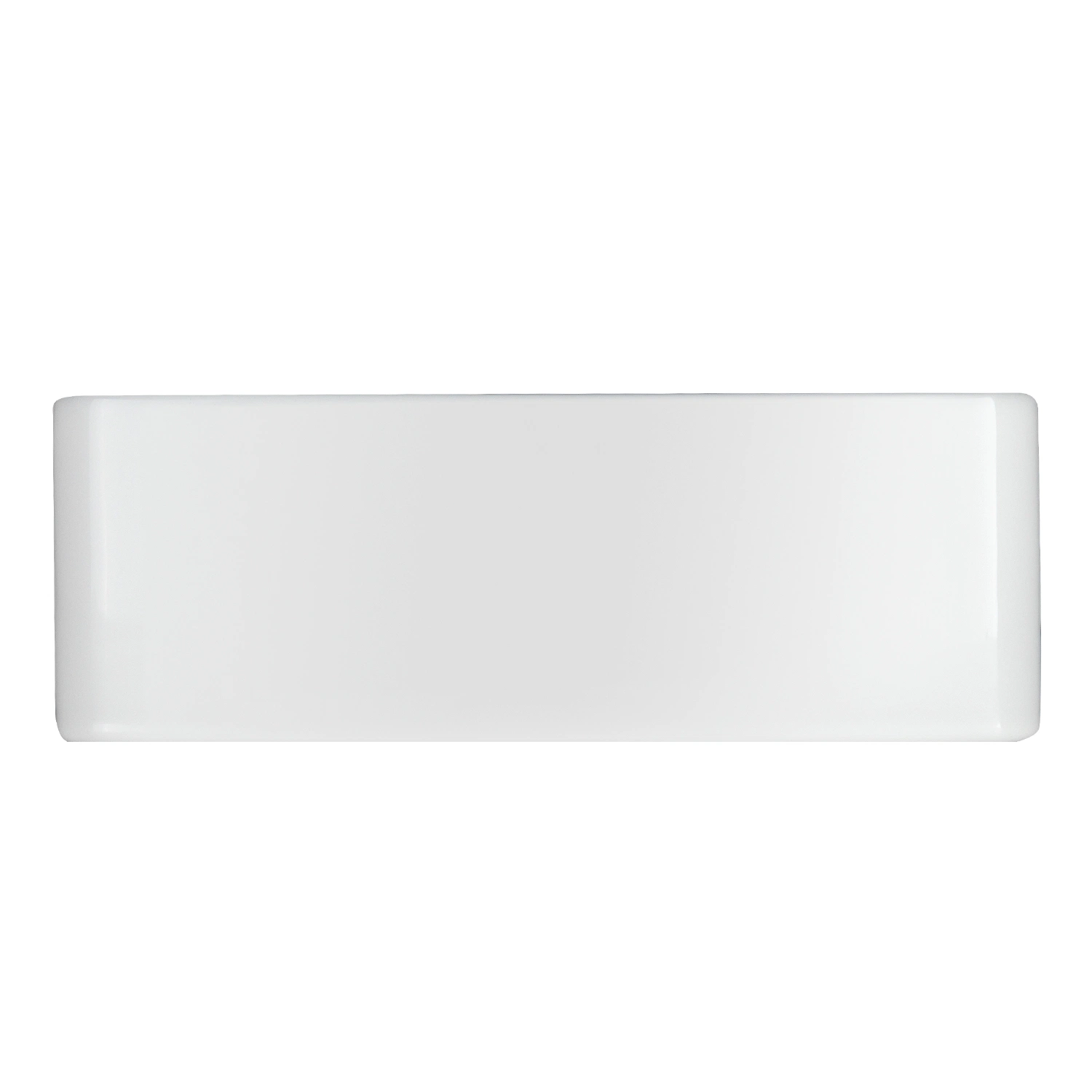 Cupc Bathroom 24-Inch 61 Cm Glassy White Above-Counter Lavatory Vitreous China Porcelain Rectangle Countertop Vessel Furniture Without Pre-Drilled Overflow