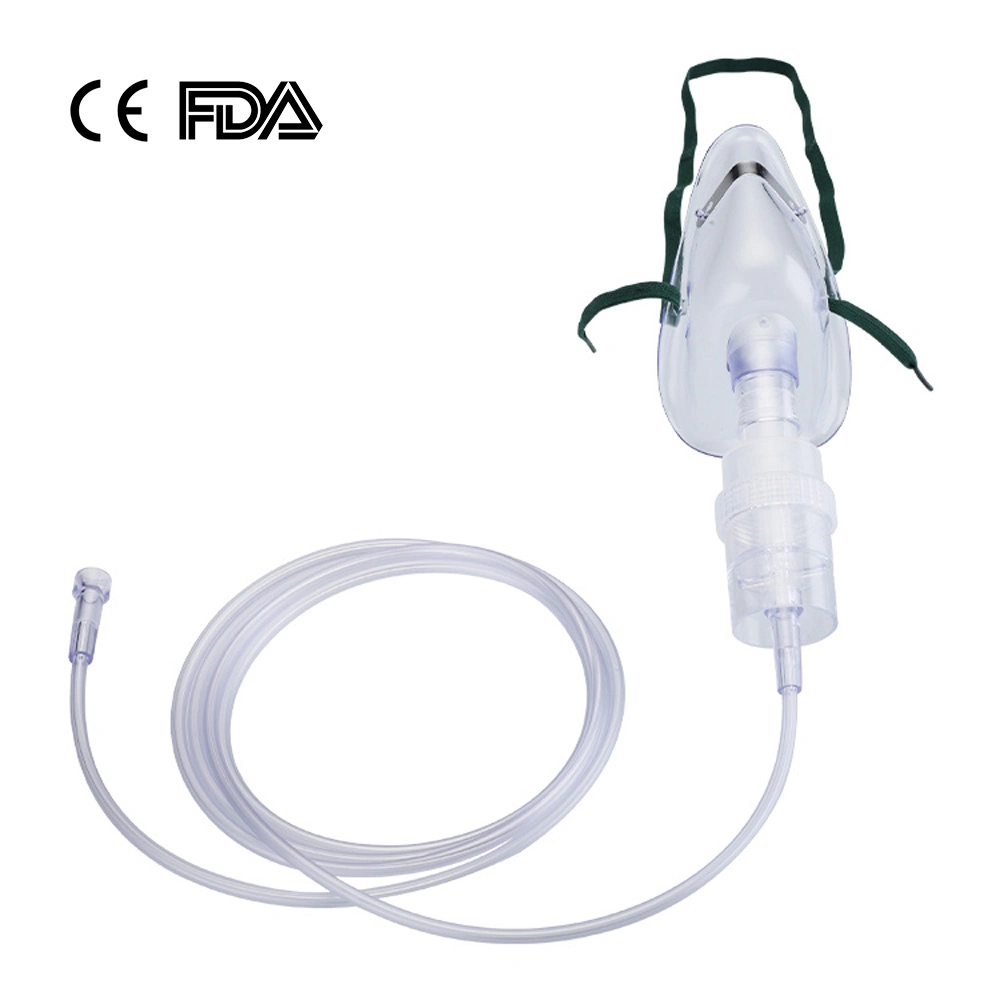 precio de fábrica de alta calidad desechables médicos hijo adulto máscara de oxígeno con nebulizador blanco