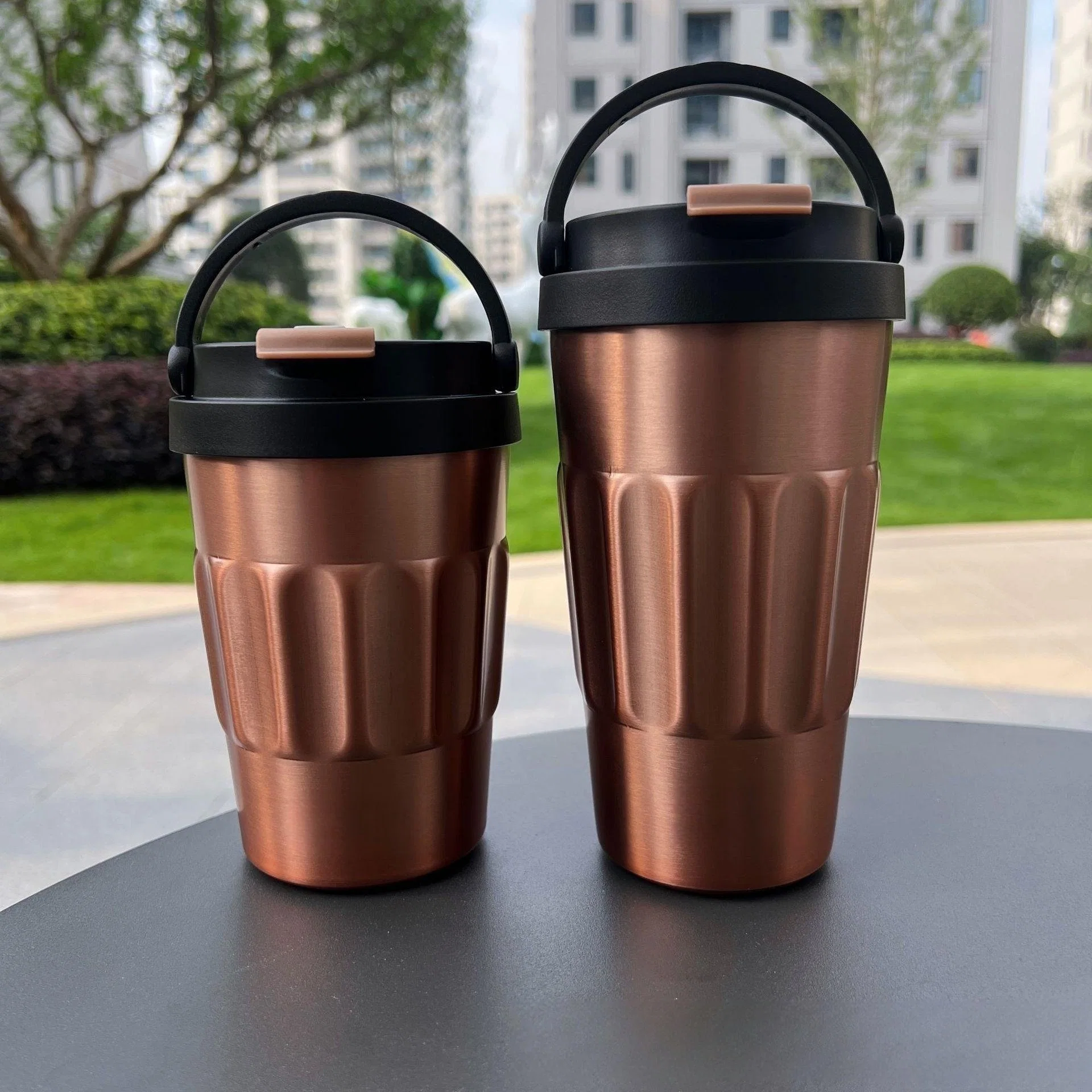 Fábrica Nueva Moda de acero inoxidable taza de café vaso con Mango para adultos y niños