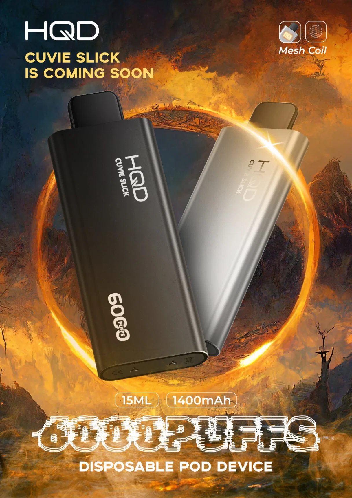 Hqd Cuive Slick 6000 Puffs Bolígrafo Vape Desechable