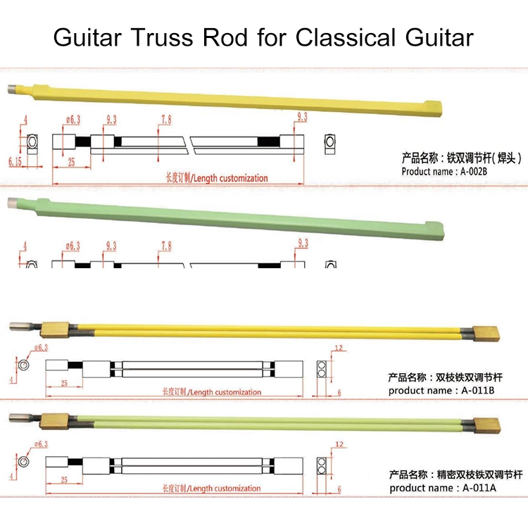 Wholesale/Supplier Stringed Instrument Accessories Two Way Rod Type Guitar Truss Rod for Classical Guitar