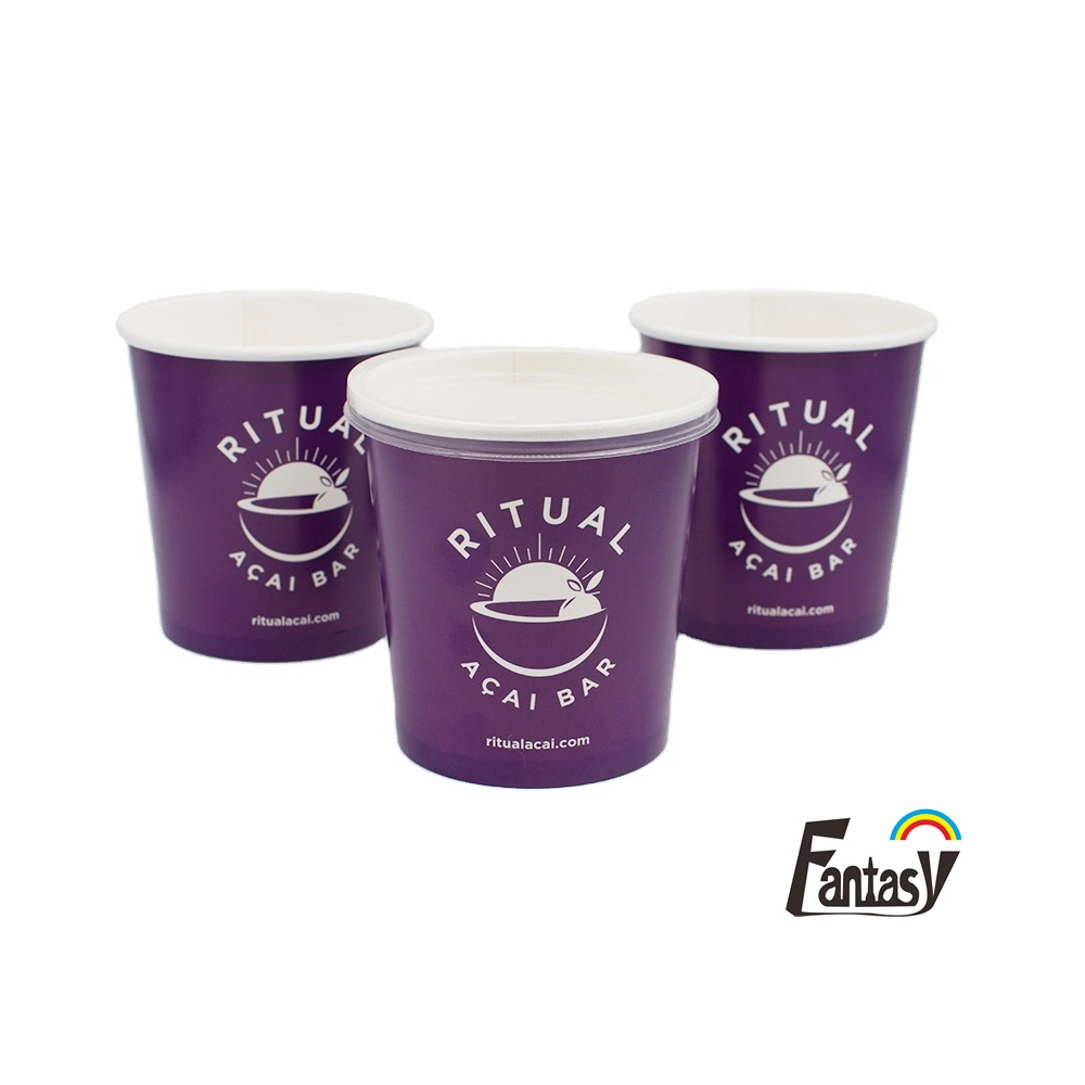 Custom Ice Cream Packaging Cup Ice Cream Container Paper Bowls for Ice Cream