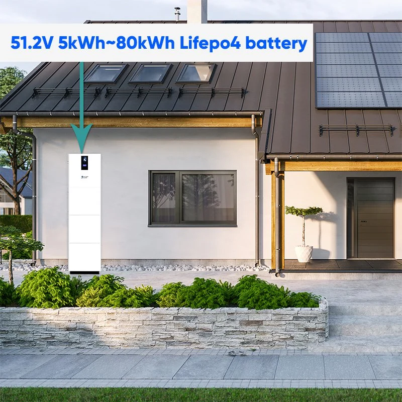 Batteryqueen LiFePO4 Housseholding 5.12kwh 7.68kwh 10.24kwh Solar Energy Battery Storage Systems for UPS Backup Power