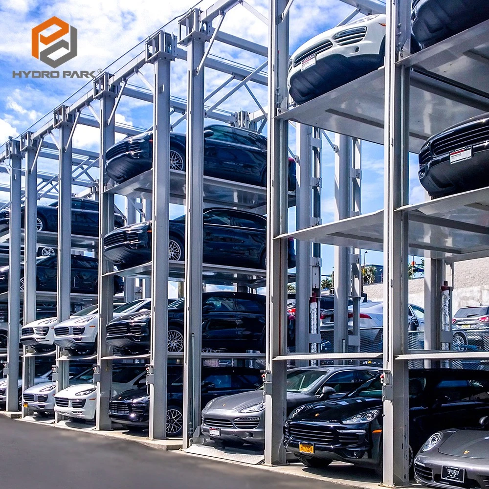 Best Price Anti-Fall Locks Hydraulic Driven Four Post Car Stack Parking System for Car Storage