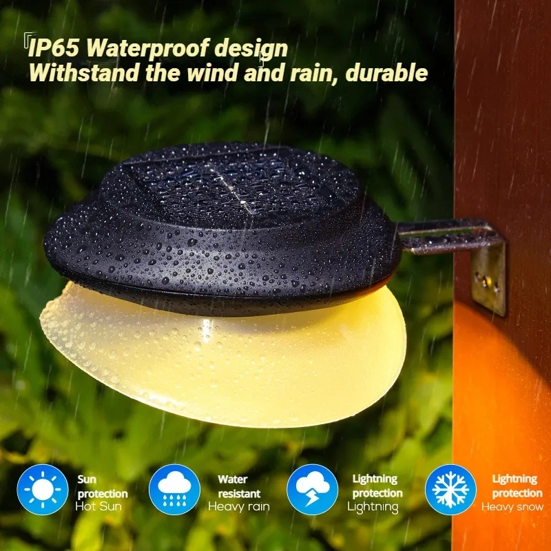 UFO Design Solar Light Outdoor Lampion für Courtyard Garden Fence LED-Wandleuchte für die Steuerung des Beleuchtungssensors