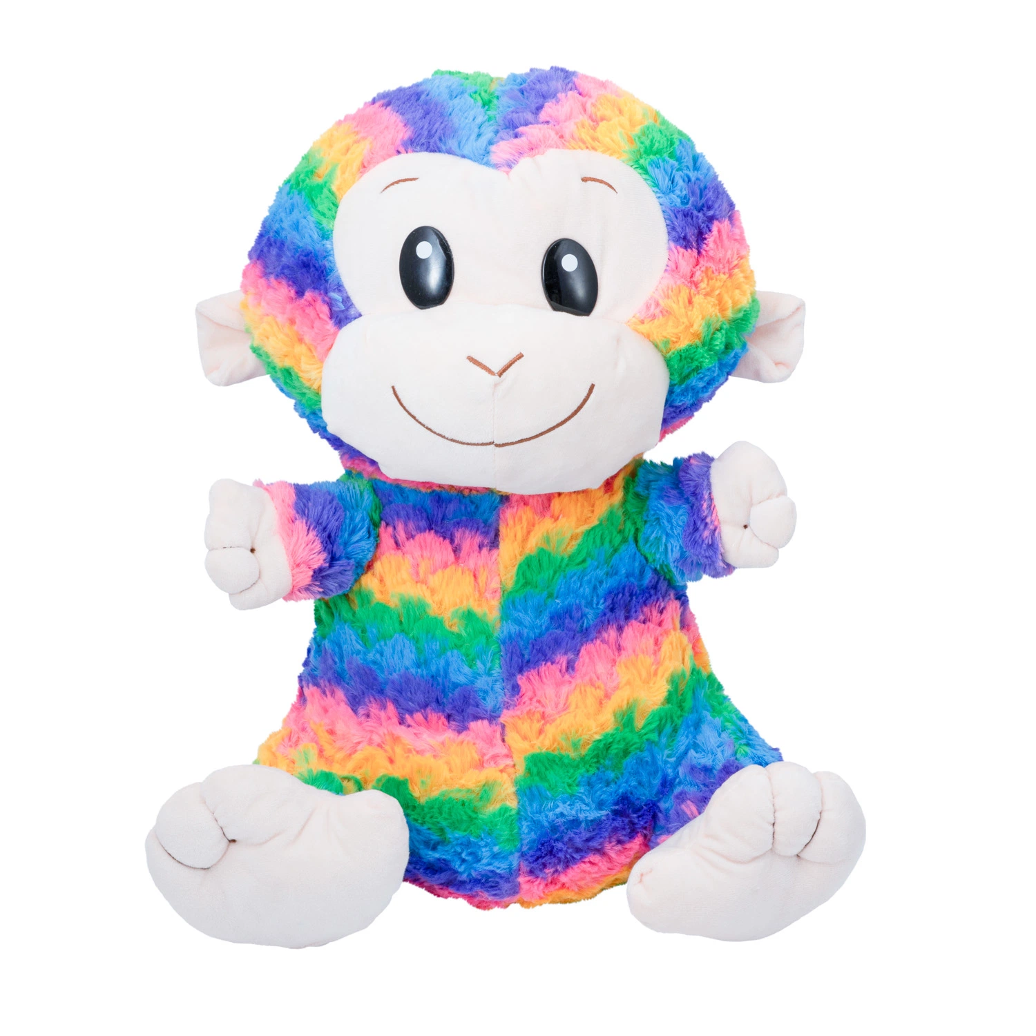 Peluche macio bebé brinquedo de brincar, o macaco bonito arco-íris