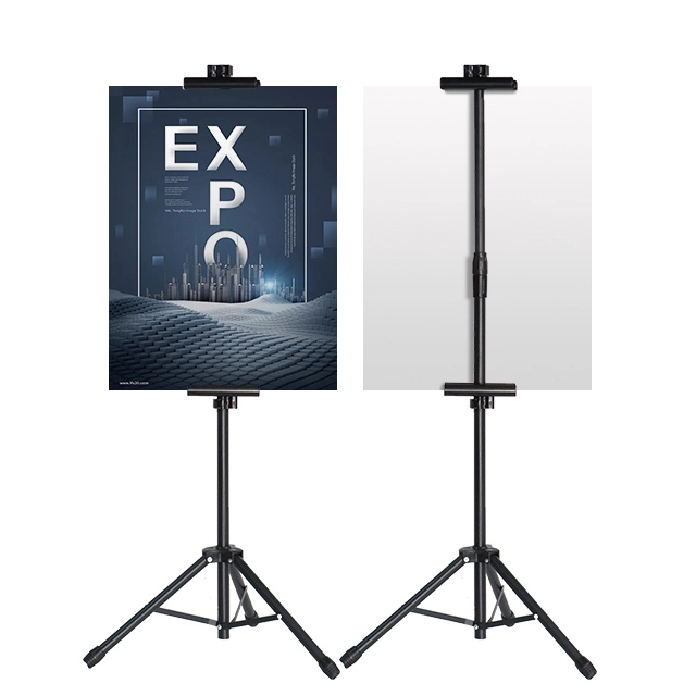 Outdoor Trade Show Tripod Poster Display Stand, Height Adjustable Tripod Iron Poster Stand