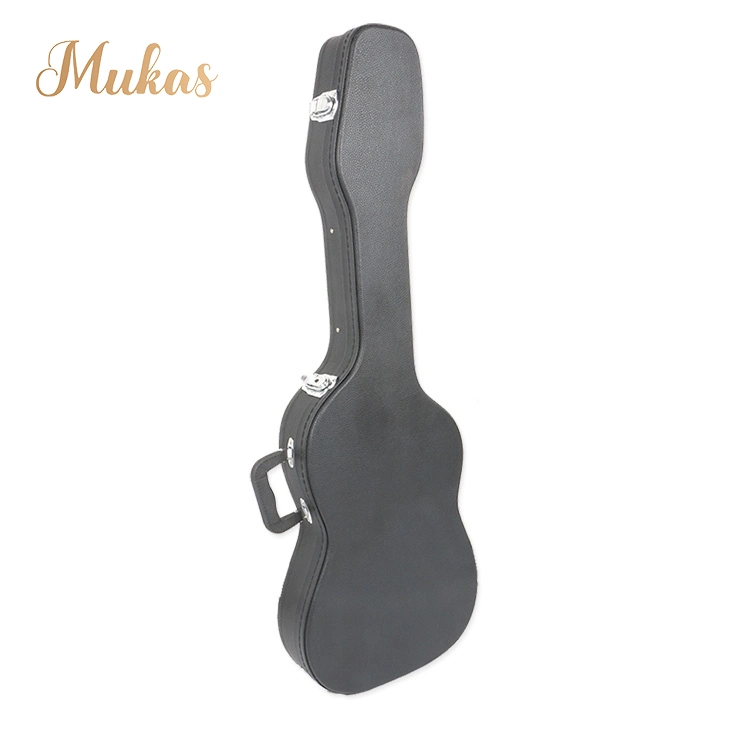 OEM Musikinstrument Bass Gitarre Tasche HandGehäuse mit Schlössern Portable Elektronische Gitarre Hartschalenkoffer aus PU-Leder aus Holz