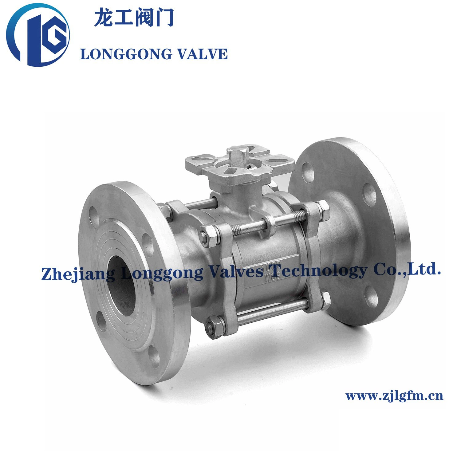 1000wog 3PC Stainless Steel SS304 SS316 Ball Valve, One Flanged End with Threaded End