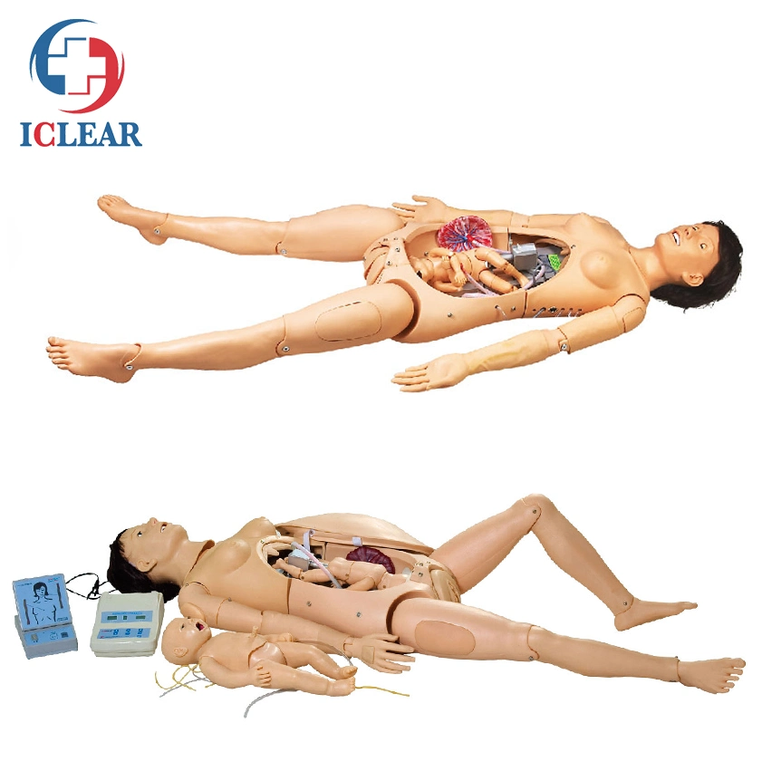 Advanced Human Body Model Childbirth CPR Manikin Delivery Emergency Simulator