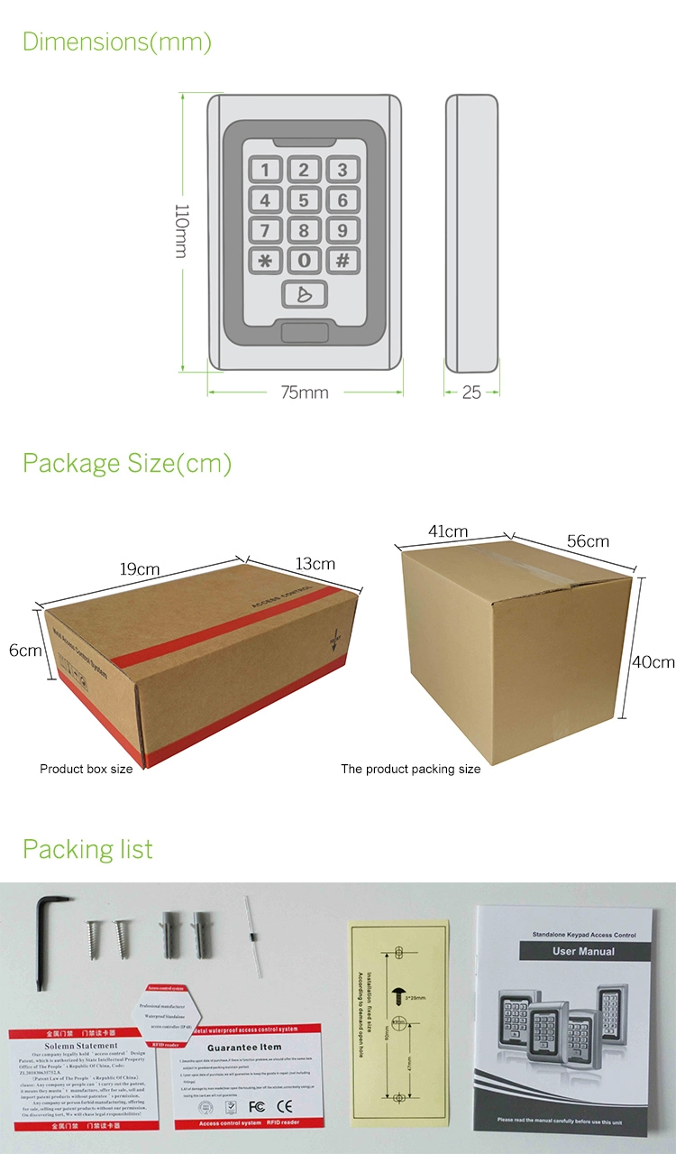 S4a Factory Indoor and Outdoor IP68 Access Control Keypad