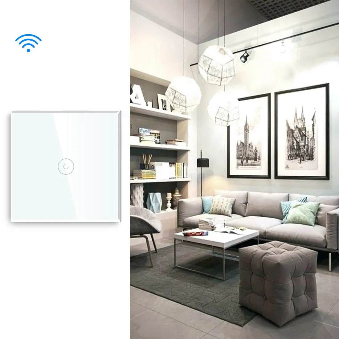 Google Home Electrical Tuya Remote Control Touch Smart Light Life Настенная подсветка переключателя дистанционного управления WiFi