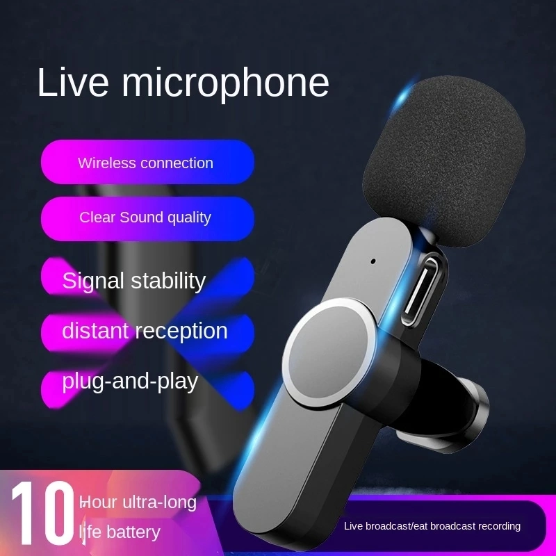 O UHF microfone sem fio Lapela Microfone de lapela Entrevista Microfone para iPhone telefones Android DSLR iPad PC Laptop Youtube Live