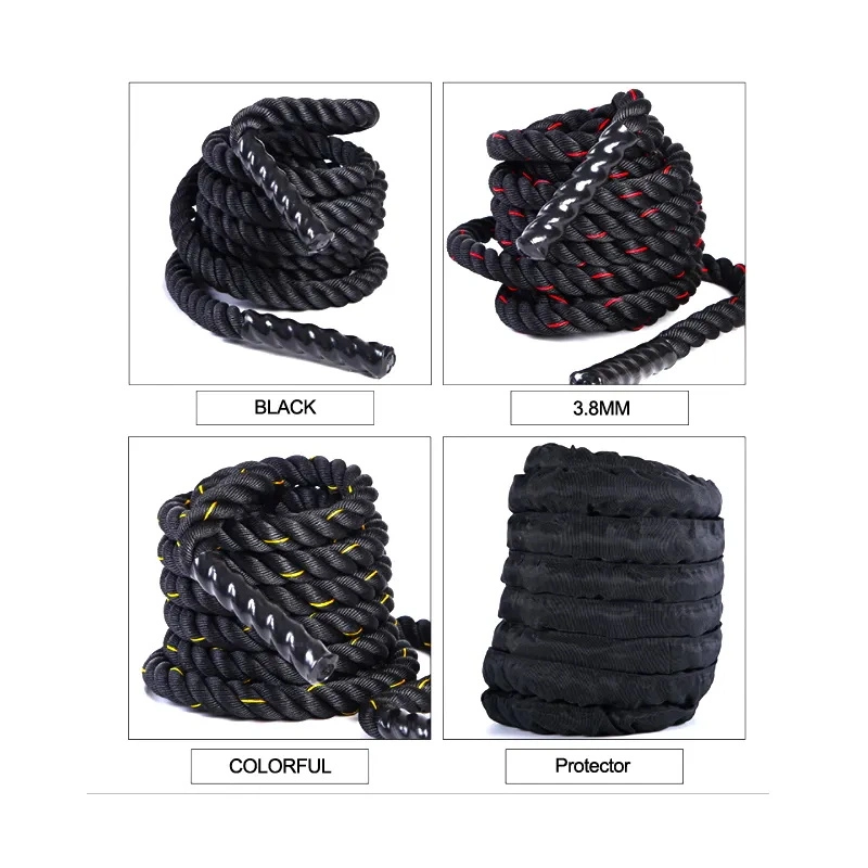 2 Inch 30FT 40FT 50FT Gym Battle Ropes Workout Training Exercise Covered Battle Rope