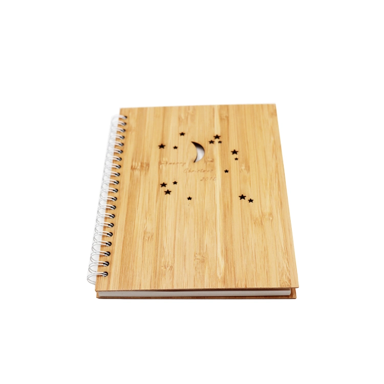 Custom A5 Spiral Bamboo Notebook for Gift