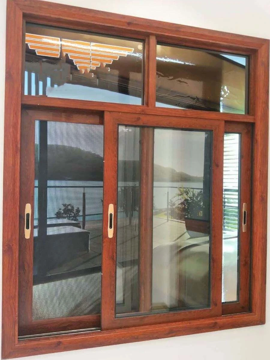 Foshan Aluminum Windows and Doors Simple Design Hurricane Impact Thermal Break Aluminium Double Glazed Glass Sliding Window with Mosquito Net and Grill Design