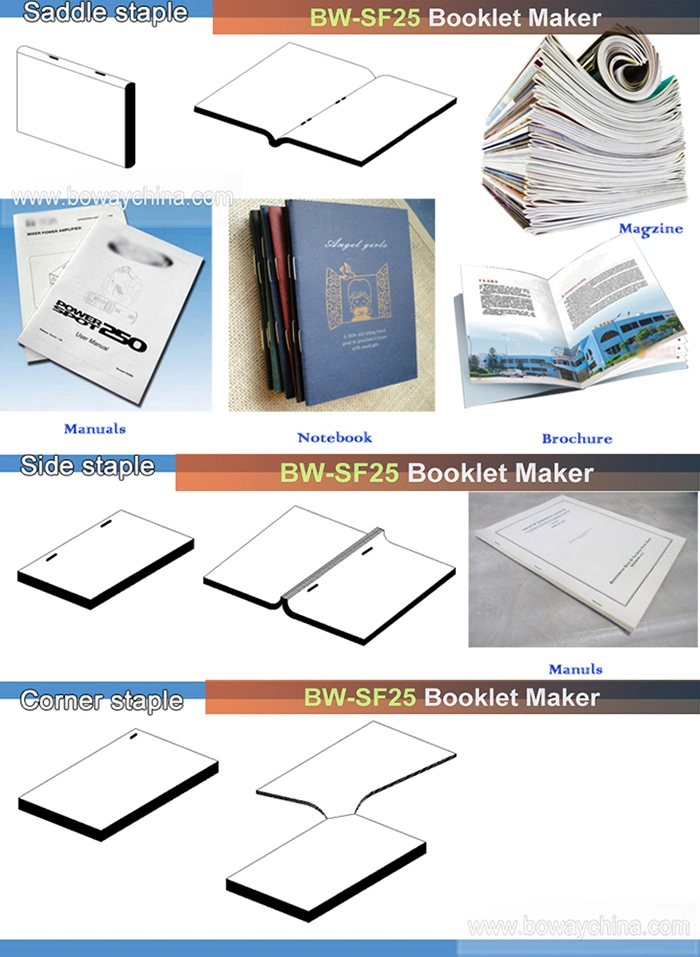 Business Saddle Flat Side Corner Staple Stapler Stitcher Binder Booklet Book Binding Machine