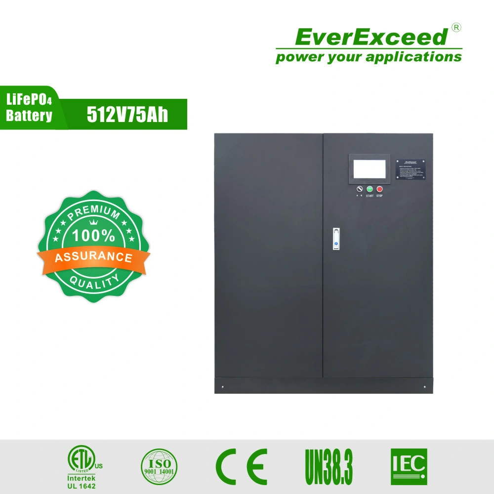 Everexceed 36V/48V/60V/72V 50ah/100ah Solar Lithium Iron Rechargeable LiFePO4 UPS Battery with Green Energy