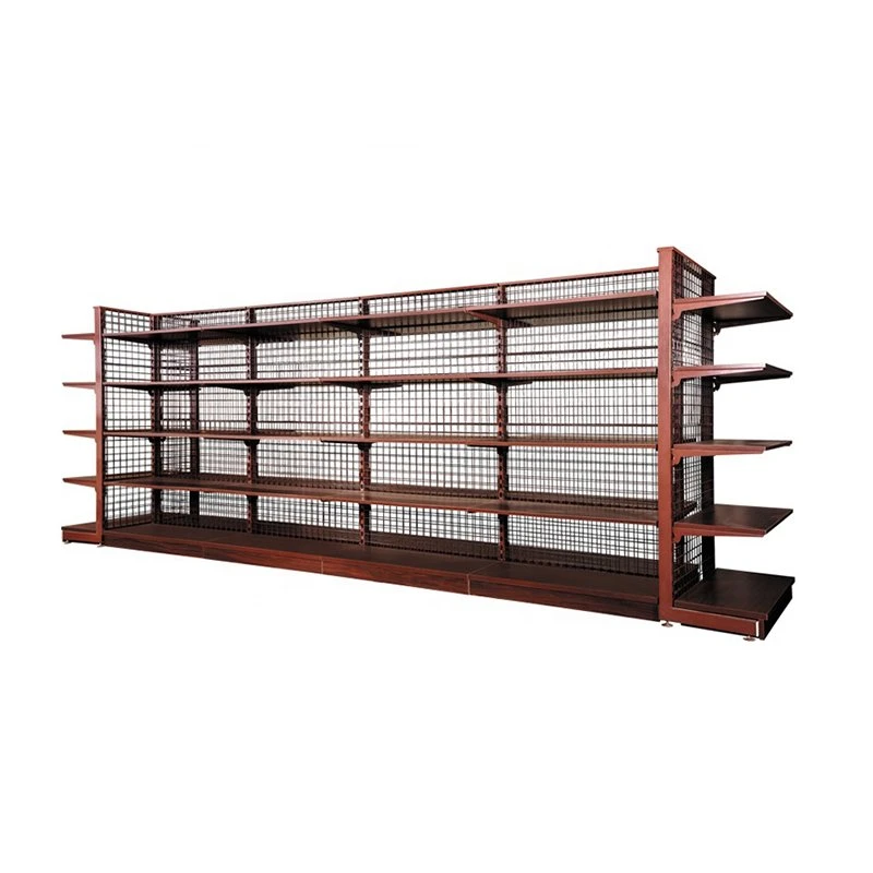 Double Sided Display Gondola Supermarket Shelf